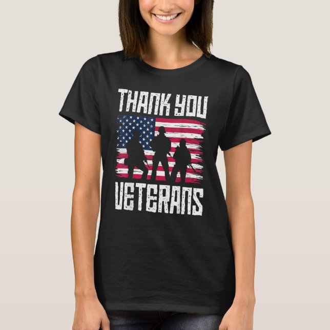 Thank you Veterans  Veterans Day 2022 T Shirt (Framsida)