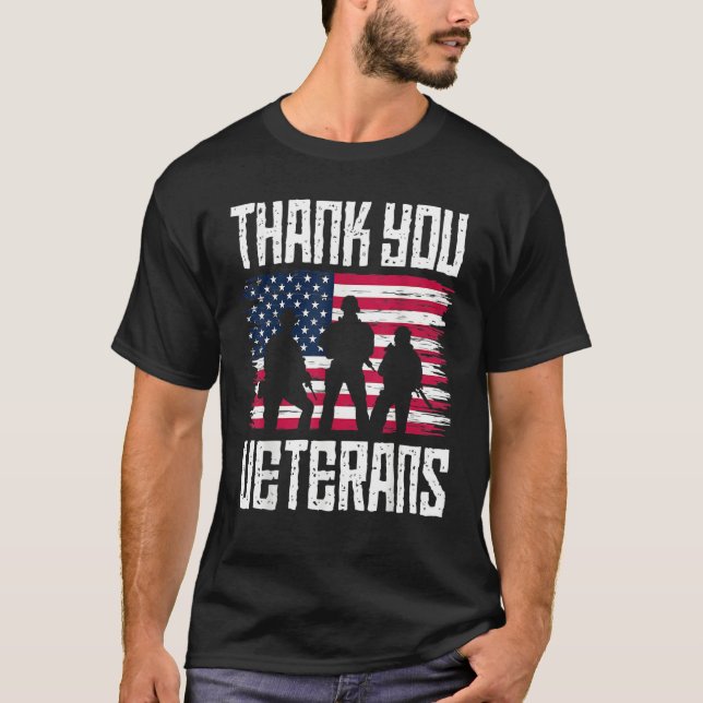 Thank you Veterans  Veterans Day 2022 T Shirt (Framsida)