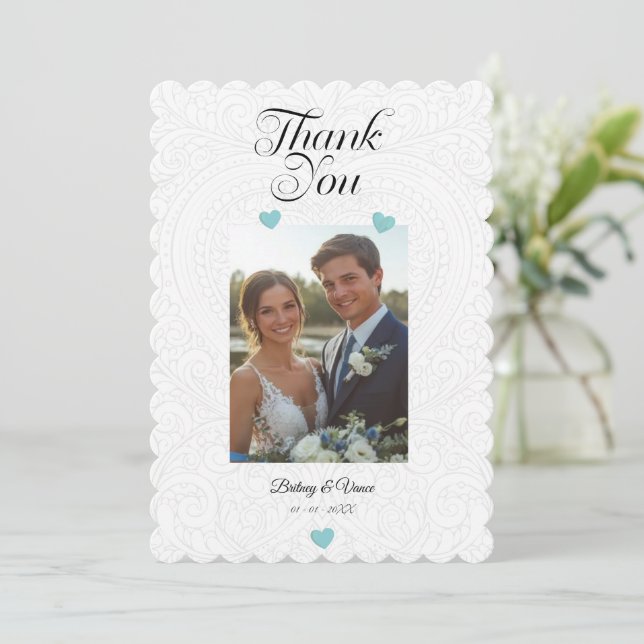 Thank You - Wedding Card Julkort (Stående Fram)