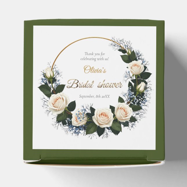 Thank you White Roses & Blue Baby’s Breath  Presentaskar (Överdel)