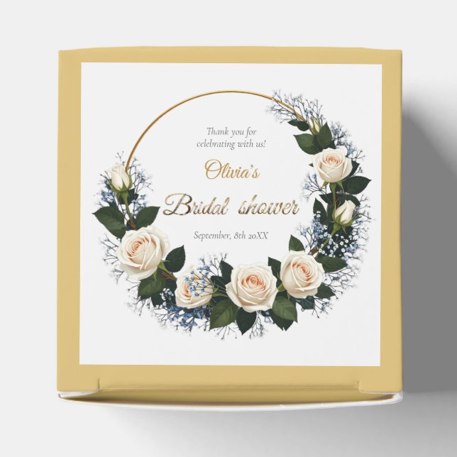 Thank you White Roses & Blue Baby’s Breath  Presentaskar (Överdel)