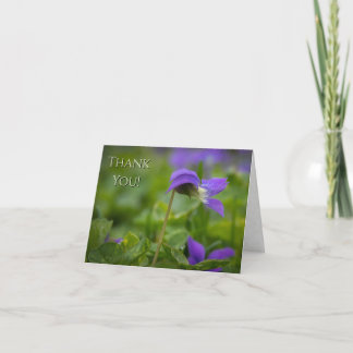 “Thank You!” Wild Violet Note Folded Greeting Card Kort