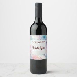 Thank You Wine Label – Elegant Appreciation Gift Vinflaska Etikett