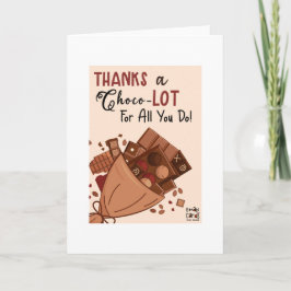Thank you with Chocolate - Funny Kort
