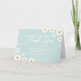 Thank yoy card boho Daisy mint Tack Kort