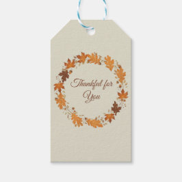 Thankful for You Fall Thank You Cards Presentetikett