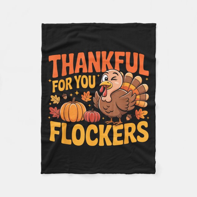 Thankful For You Flockers  Fleecefilt (Framsidan)
