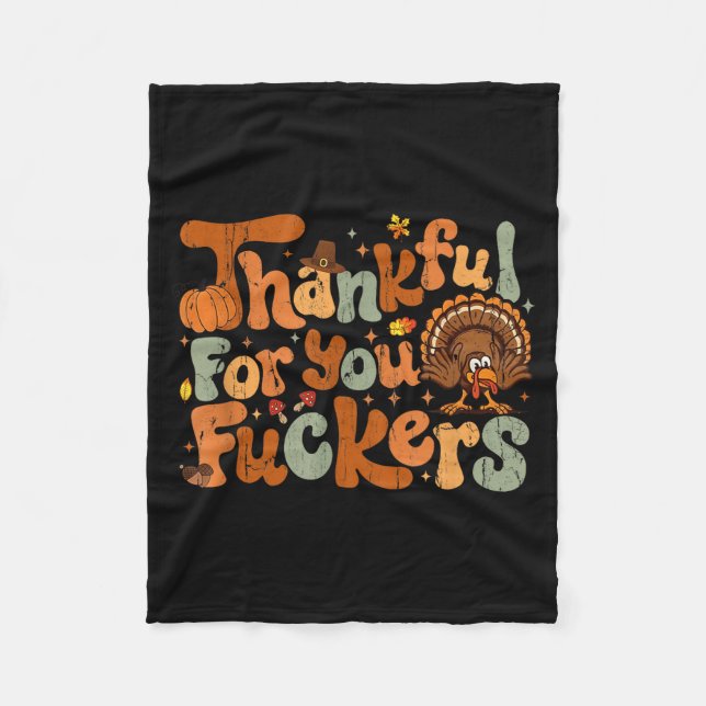 Thankful For You Forers, Funny Thanksgiving  Fleecefilt (Framsidan)