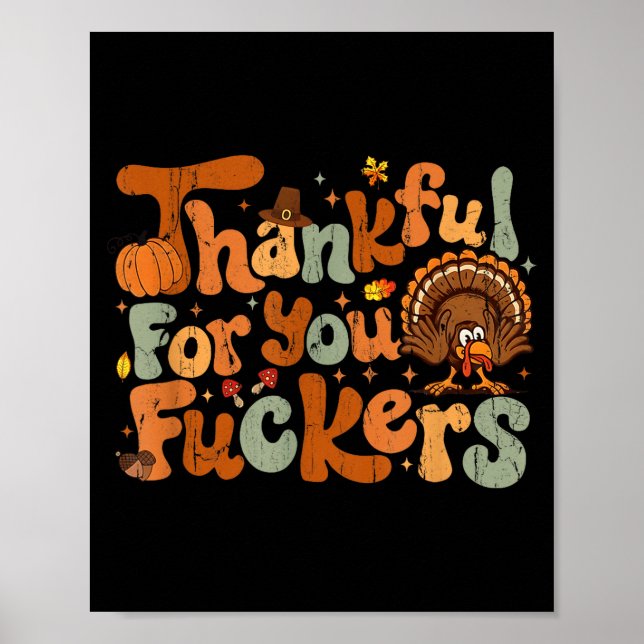 Thankful For You Forers, Funny Thanksgiving  Poster (Framsidan)