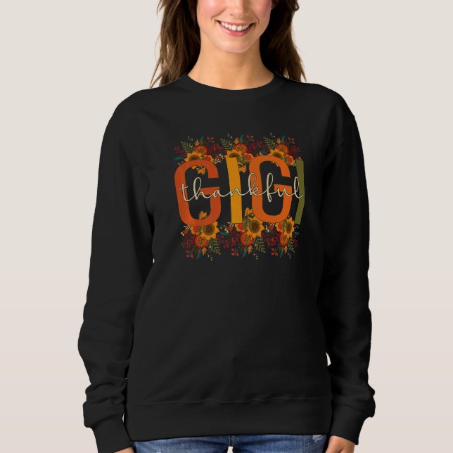 Thankful Gigi Grandmother Thanksgiving Gigi Grandm T Shirt (Framsida)