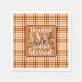 Thankful Gnomes – Autumn Blessings Pappersservett