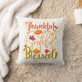 Thankful Grateful Blessed: Autumn’s Heartbeat Kudde