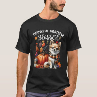 Thankful Grateful Blessed Chihuahua Dog Fall Y all T Shirt