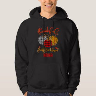 Thankful Grateful Blessed Nana Autumn Fall Pumpkin Hoodie