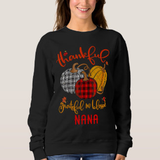 Thankful Grateful Blessed Nana Autumn Fall Pumpkin T Shirt