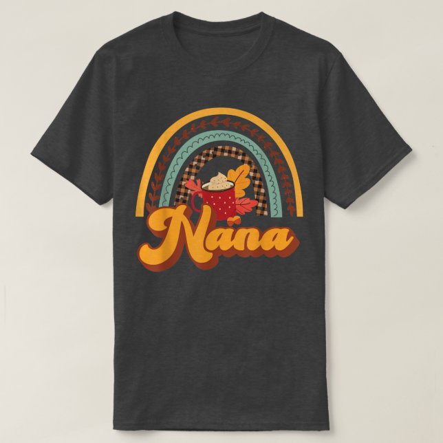 Thankful Grateful Blessed Nana Fall Autumn Hallowe T Shirt (Design framsida)