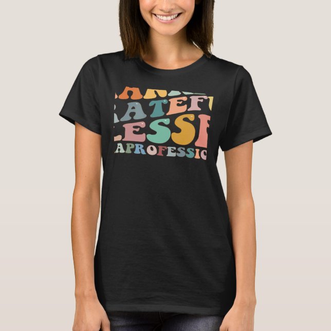 Thankful Grateful Blessed Paraprofessional Fall Th T Shirt (Framsida)