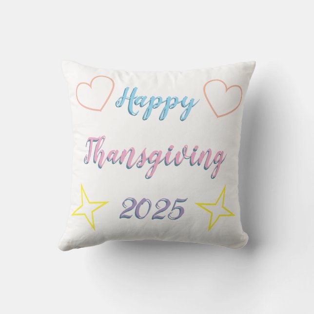 Thankful Grateful Blessed Pillow – Cozy Decor Kudde (Baksida)