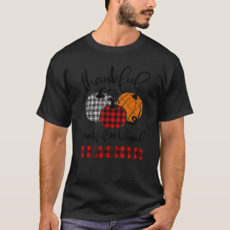 Thankful Grateful Blessed Teacher Autumn Fall Pump T Shirt