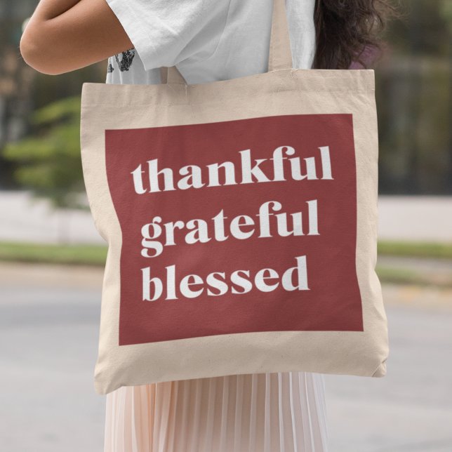 Thankful Grateful Blessed Tygkasse (Skapare uppladdad)