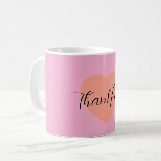 Thankful Heart Mug – Minimal Double Heart Design | Kaffemugg
