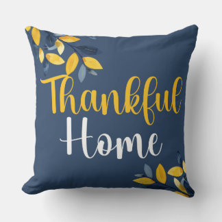 Thankful Home & Loving Roots Reversible Autumn Kudde
