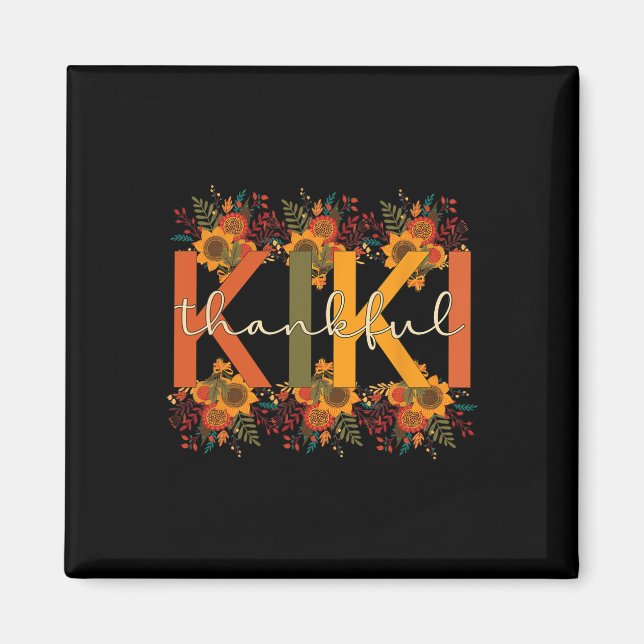 Thankful Kiki Grandmor Thanksgiving Kiki Grandm Magnet (Framsidan)