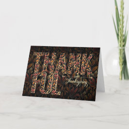 THANKFUL Löv typography-Thanksgiving, höst Helgkort