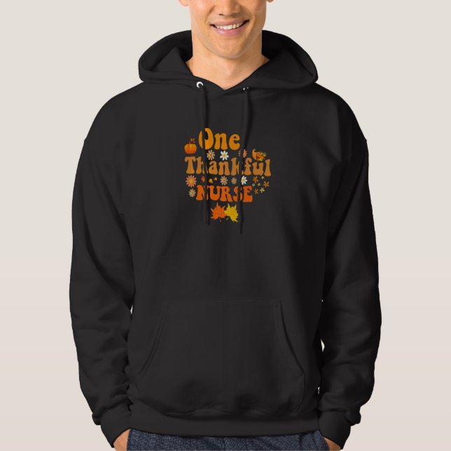 thankful nurse for women fall thanksgiving autumn  hoodie (Framsida)
