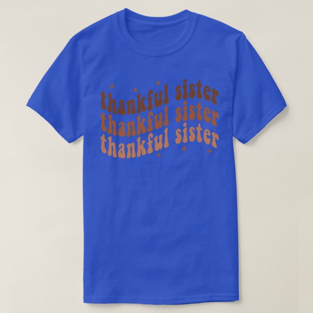 Thankful Sister Cheetah Heart Sister Life Fall Tha T Shirt (Design framsida)