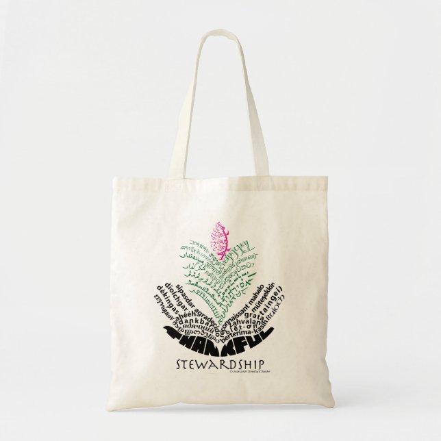 Thankful Stewardship Tote Bag - version 2 Tygkasse (Framsidan)
