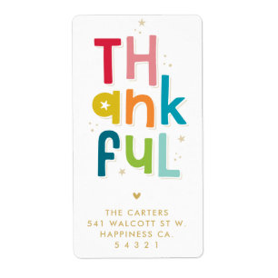 THANKFUL-thanksgiving modern, ljus, färgtyp Fraktsedel