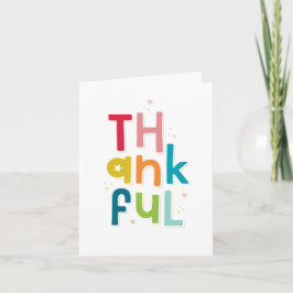 THANKFUL-thanksgiving modern, ljus, färgtyp Tack Kort