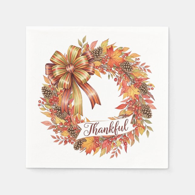 Thankful Wreath Pappersservett (Framsidan)