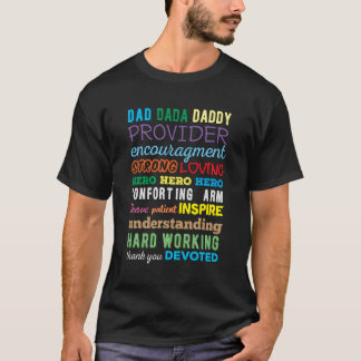 Thankfull Powerfull Loving Pappa Granddad Lycklig T Shirt