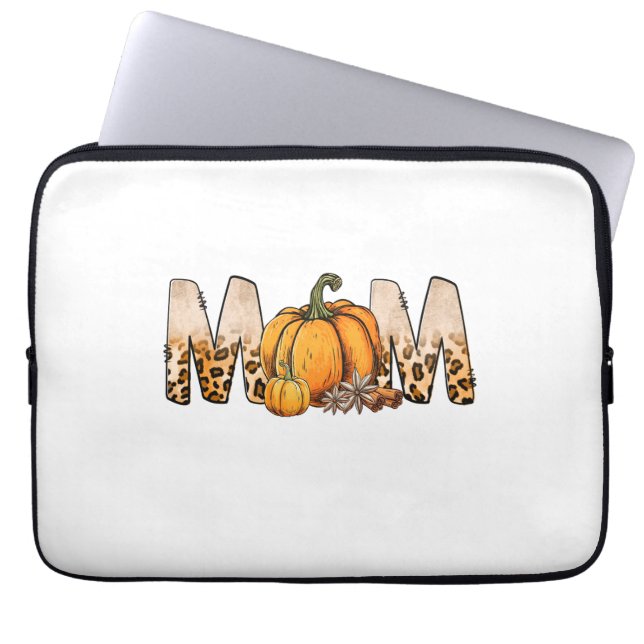 Thankgiving Mamma Pumpkin Leopart Laptop Fodral (Framsidan)