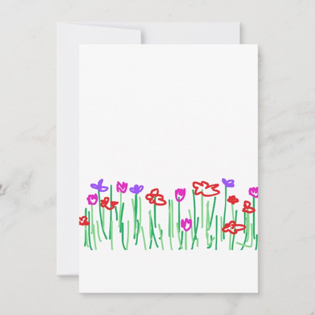 Thanking card flowers tack kort (Framsida)