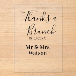Thanks a brunch post wedding name date simple 