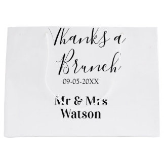 Thanks a brunch post wedding name date simple