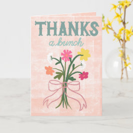 Thanks a Bunch – Colorful Floral Abstract with Bow Kort