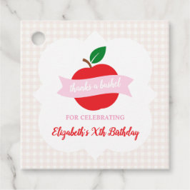 Thanks A Bushel Girls Birthday Gåvor Etiketter