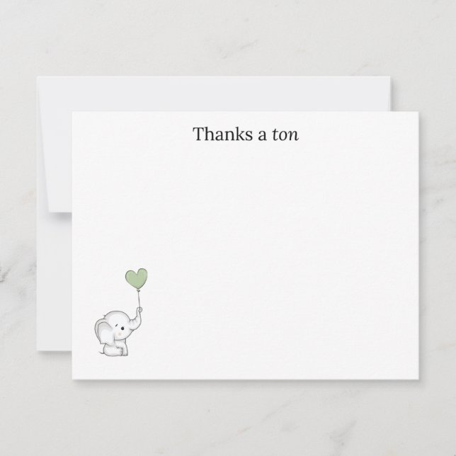 “Thanks a Ton” Thank You Note Card (Framsida)