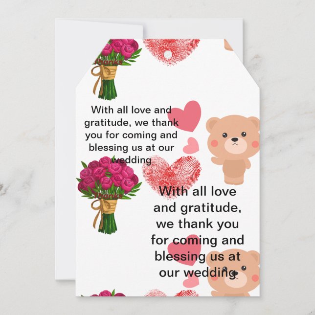 Thanks card tack kort (Framsida)