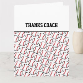 THANKS COACH Baseball Team Players Red White Black Kort