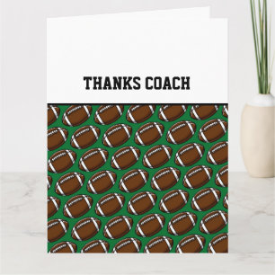 THANKS COACH Football Team Sports Grönt Brown Roli Kort