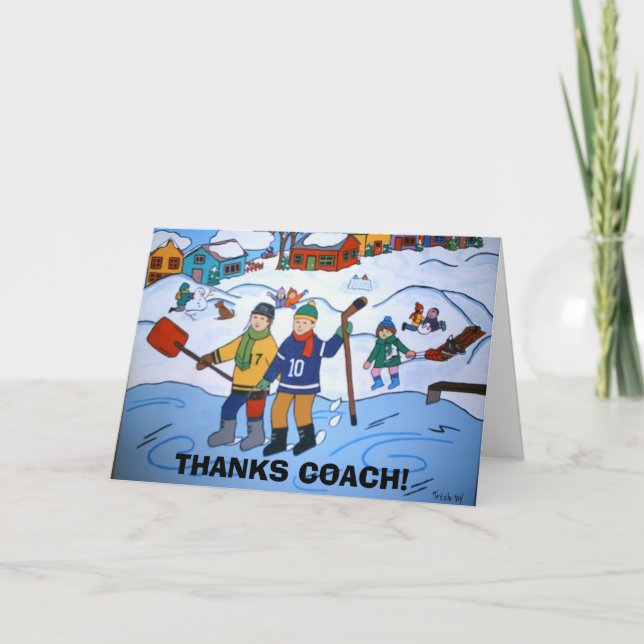 THANKS COACH-kort Tack Kort (Framsida)