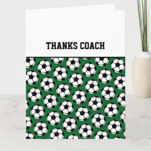 THANKS COACH Soccer Balls Grönt Black White Kort