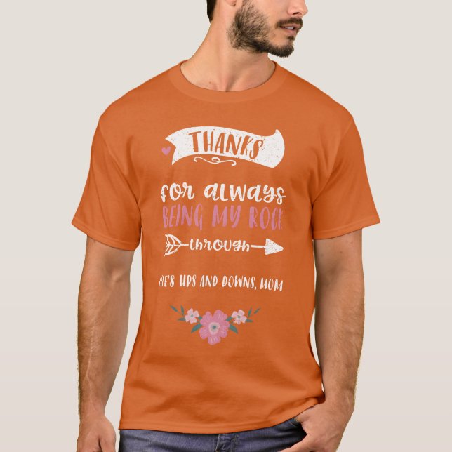 Thanks for always being my rock family t shirt (Framsida)