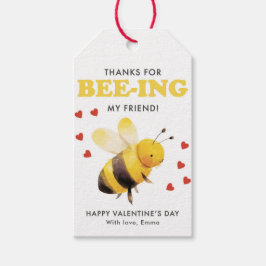 Thanks for Bee-ing My Friend Valentine Gift Tag Presentetikett