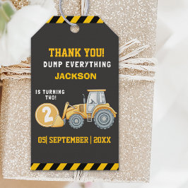 Thanks for Building Memories – Construction Party Presentetikett